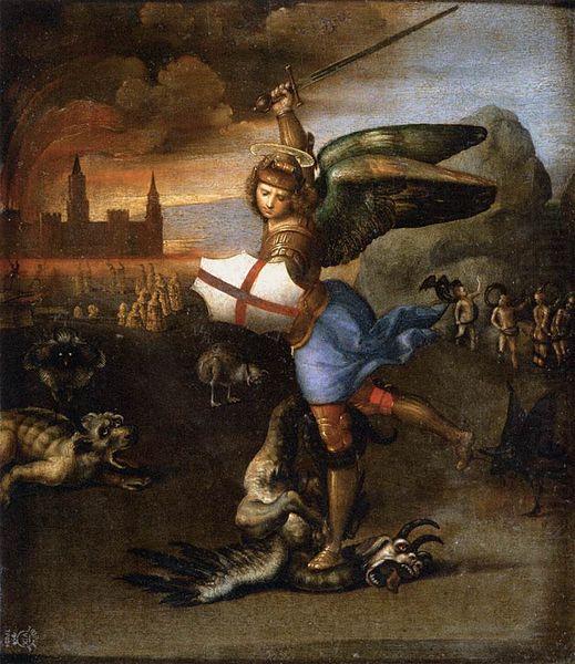 RAFFAELLO Sanzio St Michael and the Dragon china oil painting image